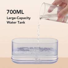 Hailicare 7色声控加湿器，5个喷嘴雾化+700ML大水箱，20色灯光，6小时定时器，兼容精油 - 白色 - 查看 7