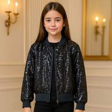 Young Girls Coats - 黑色 - 查看 1