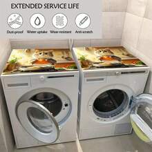 1 pièce Tapis de séchage de vaisselle pour comptoir de cuisine à imprimé chat, super absorbant cache les taches, tapis polyvalent à dos en caoutchouc pour égouttoir à vaisselle, machine à café, lave-linge