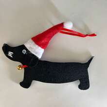 1pc Christmas Decoration, Cute Cartoon Dachshund Dog Ornament For Christmas Tree - Multicolor - View 12