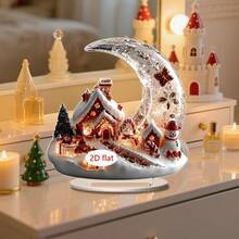 1 pièce/3 pièces Décoration de bureau d'hiver de Noël, acrylique plat 2D - Convient pour les chambres, les salons, les chambres à coucher, les salles d'étude, la décoration de bureau, les cadeaux de Noël, les fêtes à thème de vacances, etc.
