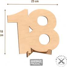 1 طقم أرقام خشبية شخصية لكتاب الضيوف لحفلات عيد الميلاد 18/30/40/50/60 - هدية مثالية لحفلات عيد الميلاد 18/30/40/50/60، اكسسوارات عيد الميلاد الشخصية، ديكور حفلة البلوغ بطاقة تهنئة خشبية