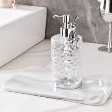 1 pieza Botella de desinfectante de manos con decoración de conejo, dispensador de jabón, bomba de desinfectante de manos, recipientes reutilizables con tapas para champú, jabón corporal, detergente para la ropa, tónico y loción, lata rellenable de líquido para el baño, la ducha, el fregadero de la cocina, la lavandería | Accesorios de baño | Decoración del hogar - transparente - Ver 6