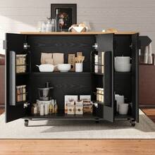 Storage Islands & Carts - Black + MDF - View 2