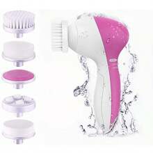 5-In-1 Multifunctional Electric Facial Cleansing Brush With Replaceable Brush Heads Face Washing Cleanser