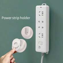 1/2pcs Power Strip Holder, Wall Mount Power Strip Organizer Hanger For Router, Cable Management - White - View 4