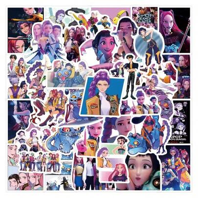 55Pcs Anime KP Op  Stickers  Tiger DIY Stickers Scrapbooking Phone Luggage Skateboard Waterproof Decal