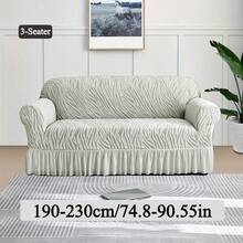 1PC High Elastic Sofa Cover Suitable For 1/2/3/4 Seat Jacquard Skirt Sofa Cover Cat Claw Proof Easy To Clean Machine Washable Sofa Protector Suitable For Bedroom Office Living Room Home Decoration All-Inclusive Sofa Cover Valentine's Day Gifts Valentine's Day Decorations - Màu Xám nhạt - Xem 12