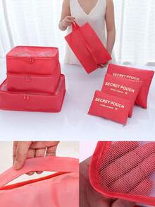 6pcs Large Capacity Portable High-Quality Travel Luggage Packing Cube, Suitcase, Clothing Storage Bag, Folding Organizer Bag, Shoe Bag, Underwear Bag, Travel Essentials, Travel Backpack, Travel Bag, Luggage, Travel Equipment, Back-To-School Moving Bag Organizer Bag