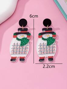 Pendientes con letras de acrílico, Navidad