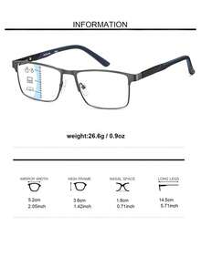 2-Piece Set Of Progressive Reading Glasses With Multi Focus For Men, Blue Light Multi Focus Computer Reader, Wireless Tri Focus Close Range - 透明多焦點 - 查看 2