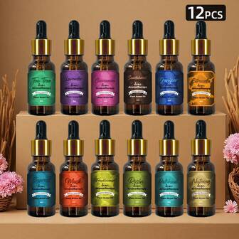 10ml 2/4/6/12 PCS 水溶性香水油香薰精油，适用于扩散器、加湿器，非常适合卧室、书房、办公室、室内礼物生日毕业，用于 DIY 芳香石膏装饰香薰蜡烛香皂