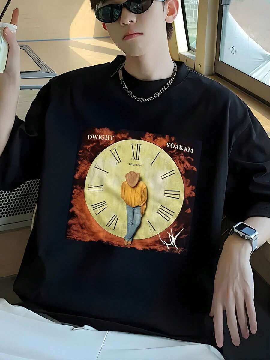 Dwight Yoakam Cotton Shirt Classic Black Unisex S-5XL, Perfect For Fans, Manfinity, Comfortable Men T Shirt, Halloween Men Clothes Pure Cotton Unisex T-Shirt- 220g - Black - View 1