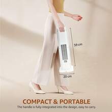 Aigostar Energy Efficient PTC Ceramic Heater: 2000W Fast Heating, 70° Oscillating, 4 Modes, Remote & 24H Timer, Tip-Over/Overheat Protection, Lightweight Portable Space Heater - Ver 8