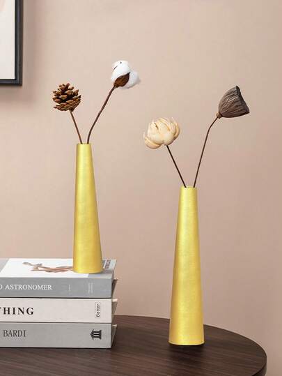 1pc ins现代简约高端花瓶摆件细长干燥花客厅插花家居装饰简约仿古桌面高端花器民宿餐厅桌面摆件工艺品摆件花瓶花