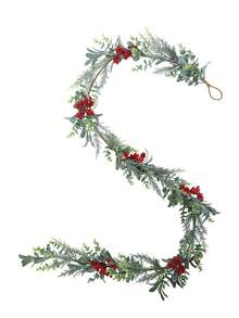 1 Stück künstliche rote Frucht Schleifen Girlande Dekoration, nordischer Stil Weihnachts Heim Wohnzimmer Kamin Atmosphäre Dekoration, Heim Fenster Ausstellung Festival Wohnzimmer Hängende Dekoration, Eingangsbereich, Büro Weihnachtsdekoration Heim Dekor Weihnachtsdekorationen Raumdekoration Winter