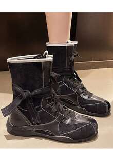 Botas de trabajo marrones para mujeres, botas de construcción para otoño, adecuadas para el sitio de trabajo, la construcción, impermeables y antideslizantes, botas de estilo vaquero para diversas actividades diarias