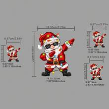 3 قطع/3 قطع/4 قطع من ملصقات الملابس بتصميم بابا نويل قابلة للغسيل، ملصقات نقل الحرارة للتي شيرتات النساء/الرجال، الحقائب الظهرية، الوسائد، الشارات الزخرفية، الملصقات، قبعات البيسبول، الحقائب الظهرية، وغيرها