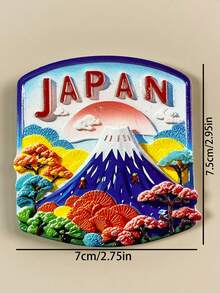 1pcJapanTokyo Osaka Refrigerator Magnets Tourism Souvenirs 3D Home Decoration Magnetic Stickers - Multicolor - View 8