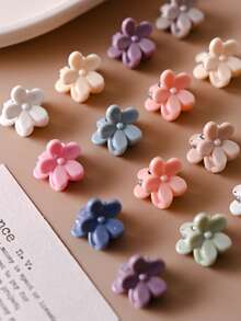 20pcs Women's Morandi Floral Mini Hair Clips, Elegant Princess Hair Accessories Winter Hair Clutch Elegant Claw Clips