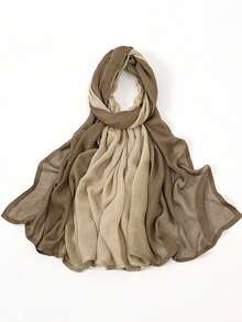 1 Pc Women Multi-Color Gradient Headscarf, Soft Modal Scarf, Versatile Elegant Fashion Wrap, Suitable For Daily Gatherings In Multiple Occasions, Scarves, Jersey Hijabs - Multicolor - View 29