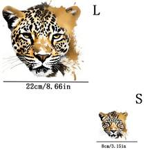 1 pieza/2 piezas/3 piezas Pegatinas decorativas con estampado de leopardo de estilo callejero - Calcomanías de transferencia de calor de colores mixtos vibrantes, patrón de animal realista, colores vivos, adecuado para prendas de vestir y manualidades