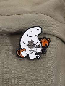 1PC Funny Spanish Quotes Enamel Pin Sad Character Brooch Pines Lapel Pins Badge Clothing Accessories Fashion Jewelry Friends Gifts - Multicolor - View 8