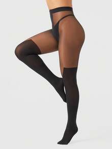 70D Fashionable Faux Boots Sexy Pantyhose, Suitable For Spring & Autumn, Cozy - Black - View 3