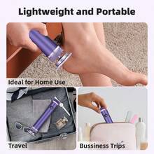 2000mAh Electric Foot Callus Remover, 12-Level Adjustable Pedicure Tool With LED Display, 2-In-1 Cordless Foot File And Nail Grinder With 60 Sandpaper Pieces