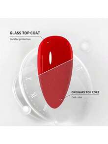 XEIJAYI 4PCS 15ml Glass Top Coat For Nails[TPO&HEMA Free]Clear Rubber Gel Polish, Soak Off UV LED Nail Varnish, High Gloss Top Finish, Nail Strengthening Gel For Home Salon DIY Manicure, Nail Art Decoration Accessories - Multicolor - View 5