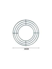 1个圣诞花环，金属花环框架，铁丝花环环，工艺花环框架，未完成花环，适合DIY圣诞节、婚礼、节日花环、墙面家居装饰、圣诞节、新年派对家居装饰DIY（绿色） - 彩色 - 查看 8
