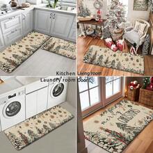 1pc Christmas Doormat, Christmas Element Decorative Floor Mat, Anti-Slip Christmas Indoor Doormat, Thickened Flannel Material, Soft, Comfortable, Easy To Clean, Suitable For Bedrooms, Living Rooms, Dining Rooms, Bathroom Entrances, Laundry Rooms - Multicolor - View 7