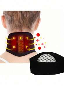 2-In-1 Self-Heating Neck Warmer & Massage Pillow - Dual Function To Soothe, Warm And Relax Muscles, Adjustable Strap, 100% Polyester, Portable For Home & Office Use, Essential For Winter Travel, Soft Fabric Provides Comfortable Support