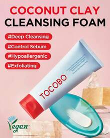 TOCOBO Coconut Clay Cleansing Foam 150ml | Deep Cleansing Face Wash + Daily Facial Cleanser | Creamy Foam Cleanser For All Skin Types - 單選 - 查看 2