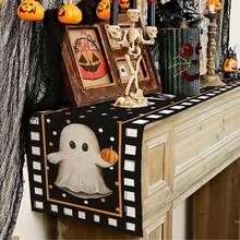 1 pièce Décoration de table d'Halloween, citrouille Jack-O'-Lantern, fantôme, toile d'araignée, chat noir, points, décorations intérieures et extérieures pour la maison, la cuisine et la salle à manger pour les fêtes