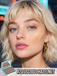 MISSLYN-Cinnadream Powder Bronzer, Smooth Texture, Nourishing Ingredients, Murumuru Butter, All-Day Radiant Skin, Dermatologically Tested, Low Allergenicity, Vegan & Cruelty-Free. Rich Bronzer Pigmentation. - #2 Luscious Hazelnut - 查看 2