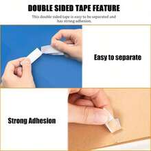1/2 Roll High Viscosity Double-Sided Tape, Office/Student Double-Sided Tape, Non-Residue Double-Sided Tape, High Viscosity Hot Melt Double-Sided Tape, White Tear-Off Strong Double-Sided Tape, Transparent Office Supplies, 10mm/15mm/20mm/30mm - White - View 7