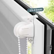 Zebra Blinds For Windows Pull Down Roller Window Shades Dual Layer Light Filtering Privacy For Day And Night, Corded Door Shades For Home Easy To Install - Grey - View 2