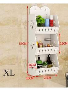1 pieza Estantería de pared para el baño sin taladro para gel de ducha y cosméticos, organizador de almacenamiento de 2 niveles con ganchos, decoración del hogar y del baño, decoración de otoño, vuelta al cole, estantería de ducha sin taladro, organizador de baño, soporte de champú sin taladro para ducha, estantería de baño sin taladro con 4 ganchos extraíbles, estantería de ducha, decoración del hogar para el baño, entrega de estilo aleatorio para el verano
