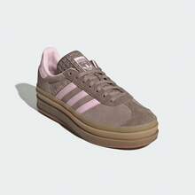 Adidas Originals Women's ORIGINALS GAZELLE BOLD SHOES "T-Toe Shoes" Classic Platform Sneakers, JQ6436 - Brown - View 5