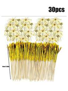 10/30/50/100pcs Colorful Cocktail Firework Shaped Drink Stirrers, Hawaiian Paper Cup Cake Decorations, Party Cake Decorations, Holiday Celebration Party Fruit Toothpicks, Cake Decorations, Make Every Celebration A Highlight, Ideal For Birthday, Wedding, Beach Theme Party, Add A Bright Color And Fun To Every Dessert, Kitchen Supplies, 1 Set - Multicolor - View 18