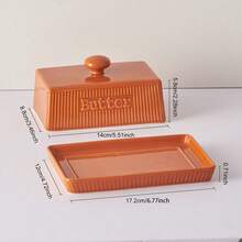 Ursword 1 zestaw maselniczki z pokrywką, elegancki grawerowany pojemnik na masło z pokrywką, ceramiczna tacka na kostki masła o dowolnej wielkości, dekoracyjny pojemnik na masło do blatu i lodówki, duża ceramiczna maselniczka do blatu, pojemnik na masło z pokrywką, wystrój kuchni i akcesoria na prezenty.