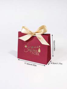 10 件带手柄的圣诞礼品盒，绿色和红色糖果饼干包装盒，配有金色雪橇和“圣诞快乐”印花，优雅的礼品盒，适合节日派对、婚礼、生日、餐桌装饰，创意纸质礼品包装盒，节日巧克力和糖果的储存，可爱的可重复使用的礼品包装，圣诞树挂饰，季节性家居装饰，节日派对用品，非常适合小礼物和节日零食 - 11.5X4.5X10cm - 查看 9