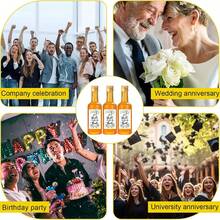 30/4pcs 25ML-50ML Mini Wedding Liquor Bottles,Beverage Dispensing Bottle,Empty Plastic Bottles,With Golden,Silvery And Black Screw Caps,And With "Take A Shot We Tied The Knot " Labels,For Wedding Party Favors,Wedding Receptions, Birthday Parties, Bridal Showers, Party Supplies,Wedding. - Transparent D - View 8