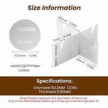 53.3mm Espresso Puck Screen With Stand Reusable Espresso Filte 0.8mm Thickness Metal Coffee Filter Mesh Plate For Espresso Portafilter Filter Basket (2Pack) - 53.3MM - View 3