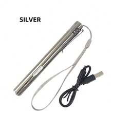 1 件 USB 可充电迷你袖珍 LED 手电筒 - 便携式笔形手电筒，适合户外和应急使用、露营配件