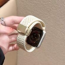 Nylonowy pasek pasujący do zegarka 38/40/41/42/44/45/46/49 mm, pleciony, koronkowy, oddychający, z magnetycznym zapięciem, do serii Ultra 11/10/9/8/7/6/5/4/SE/3/2/1