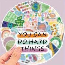 50 Matte Mental Health Stickers, Suitable For Plastic, Glass, Metal, Irregularly Shaped Phone Cases, Laptops, Water Bottles, Scrapbooks And Diaries - Unique Decorative Stickers, Disposable Color DIY Sticker Sets - 1 - 查看 6