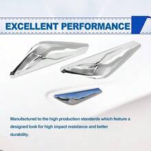 lateral frontal - Acabado chapado en cromo compatible con X3 F25 X4 F26 2013 - 2017 Reemplazar 51117338570 51117338569 Guardabarros lateral derecho izquierdo chapado en cromo 2 piezas - plateado - Ver 4