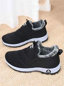 Women's Snow Boots Warm Short Boots Anti-Slip Waterproof Thermal Lined Thick Bottom Versatile Casual Black Winter Shoes